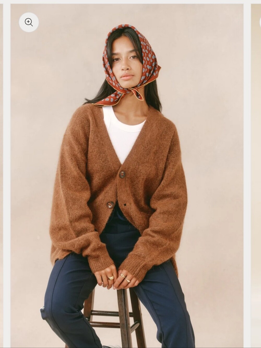 PacSun Brown V-Neck Button Cardigan